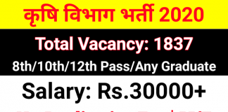 Agriculture Department Assam Recruitment 2021